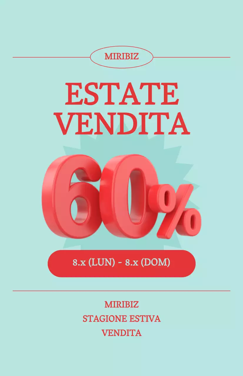 Promozione di saldi estivi con sfondo blu