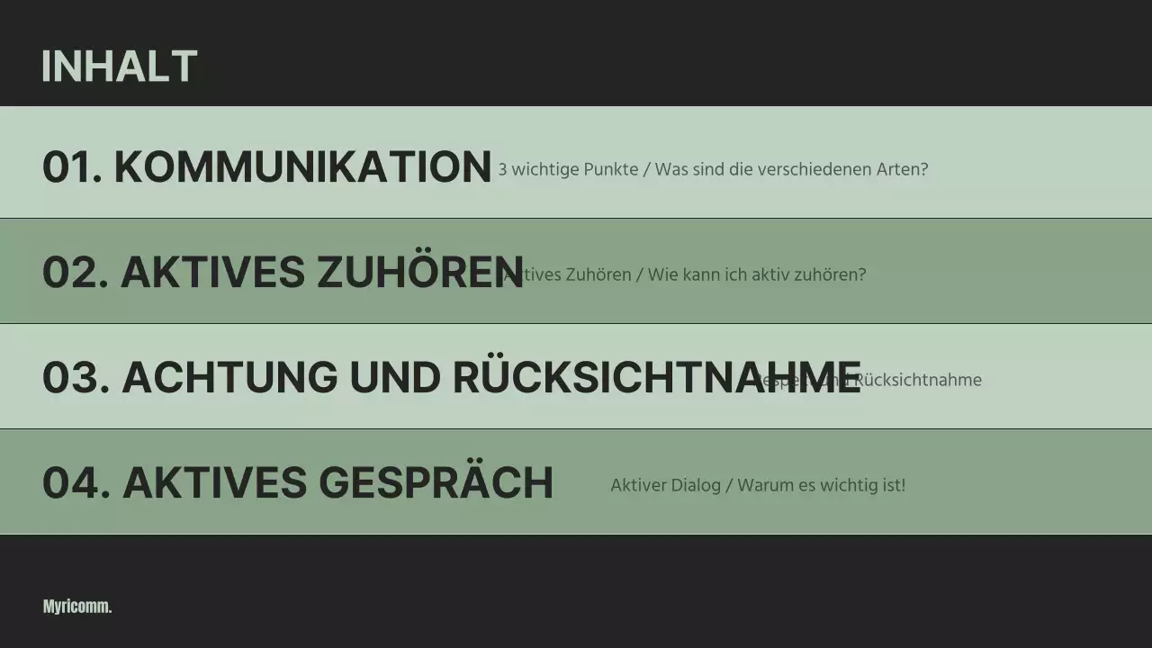 Wirksame Kommunikationsstrategien in grüner Farbe