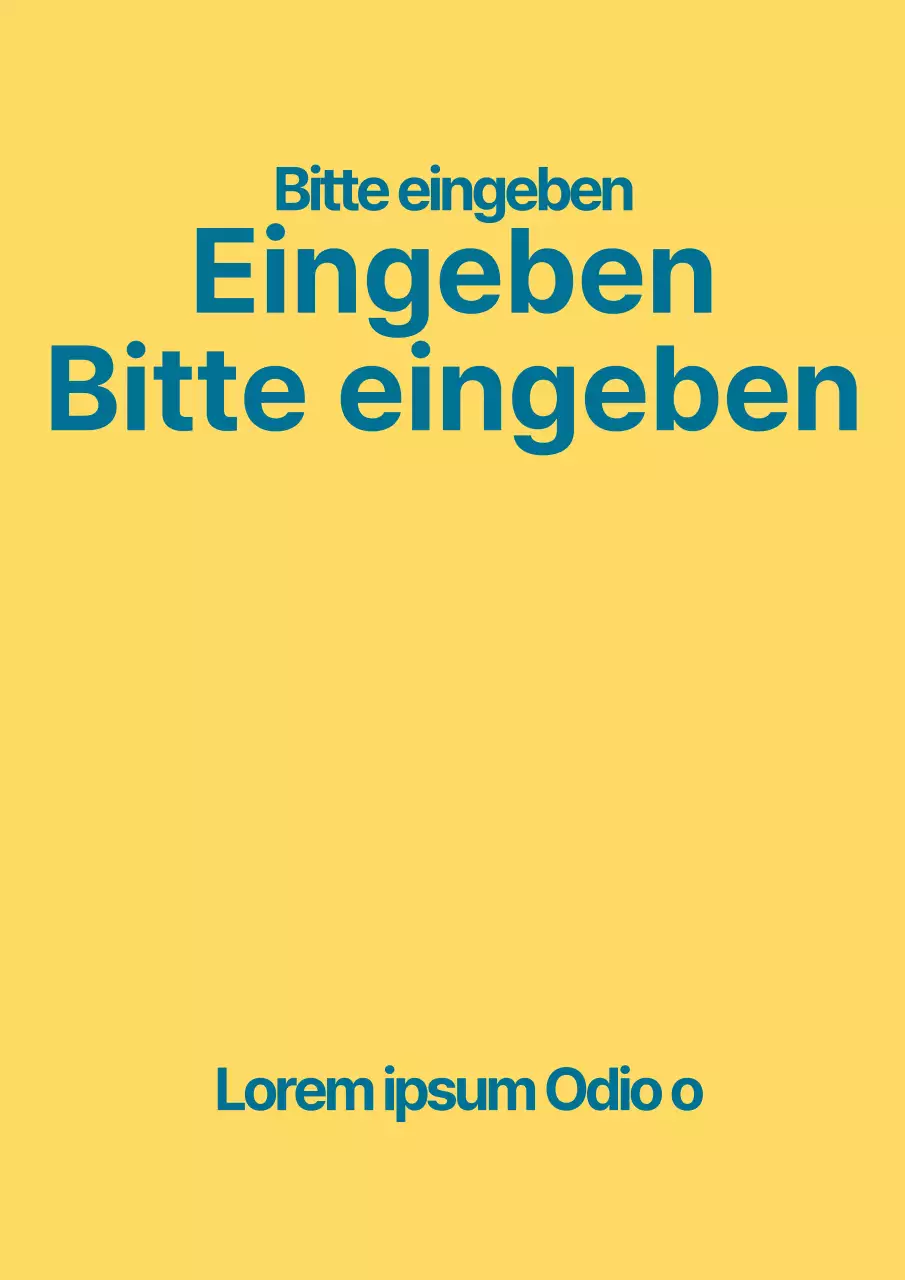 Ein einfaches Konzept mit gelbem und blauem Text