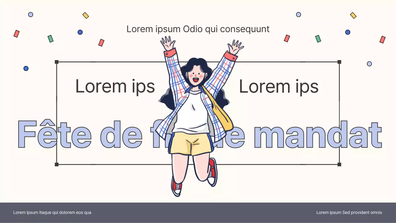 Annonce de la plénière de fin de mandat dans un style simple de beige et de bleu clair