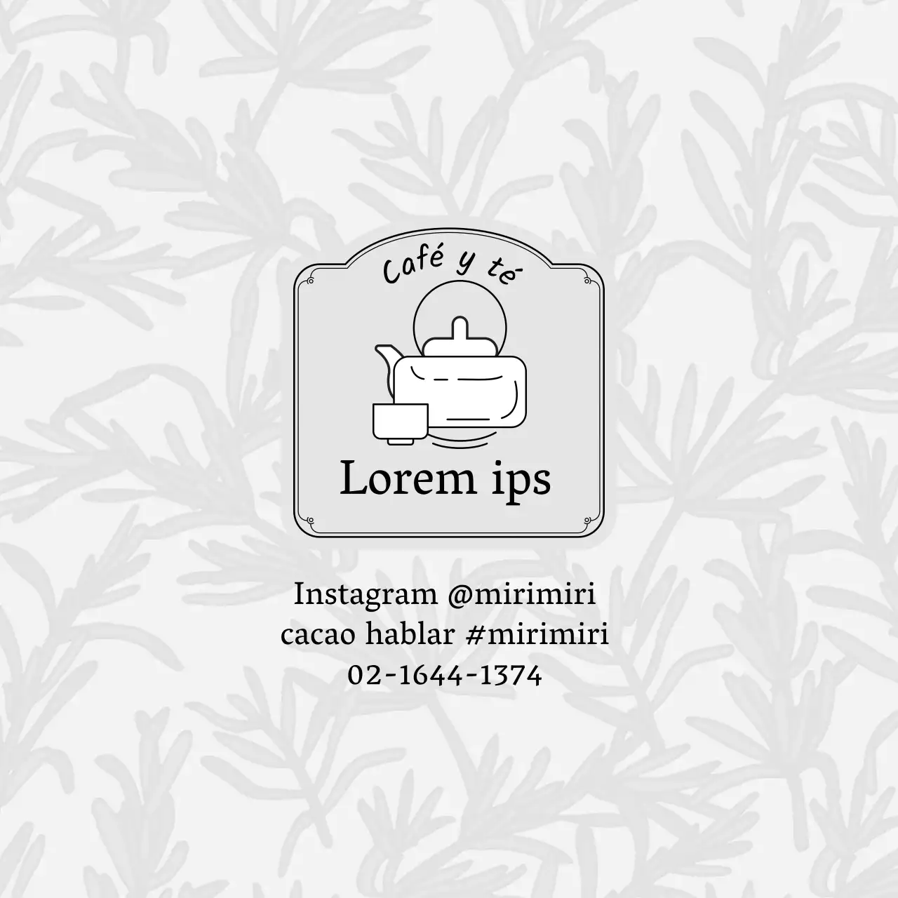 Promoción de Grey Illustrated Tea Cafe Teahouse