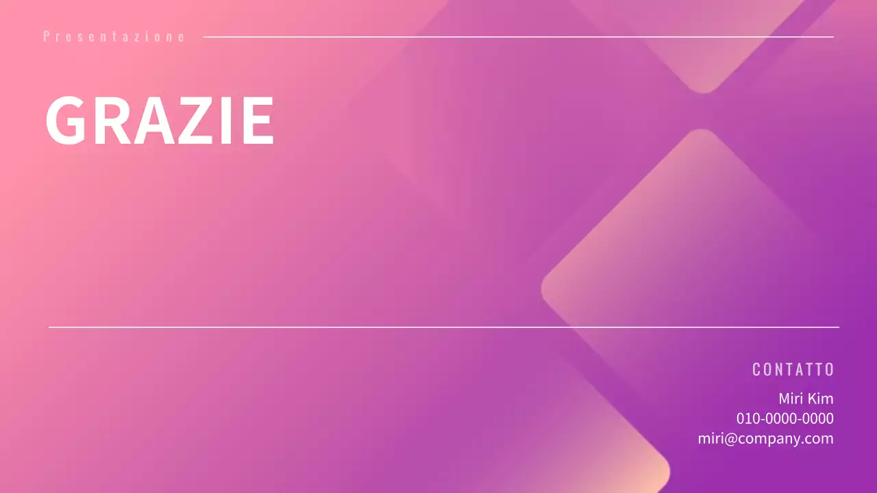 Presentazione di diversi layout con concetti grafici a gradiente rosa