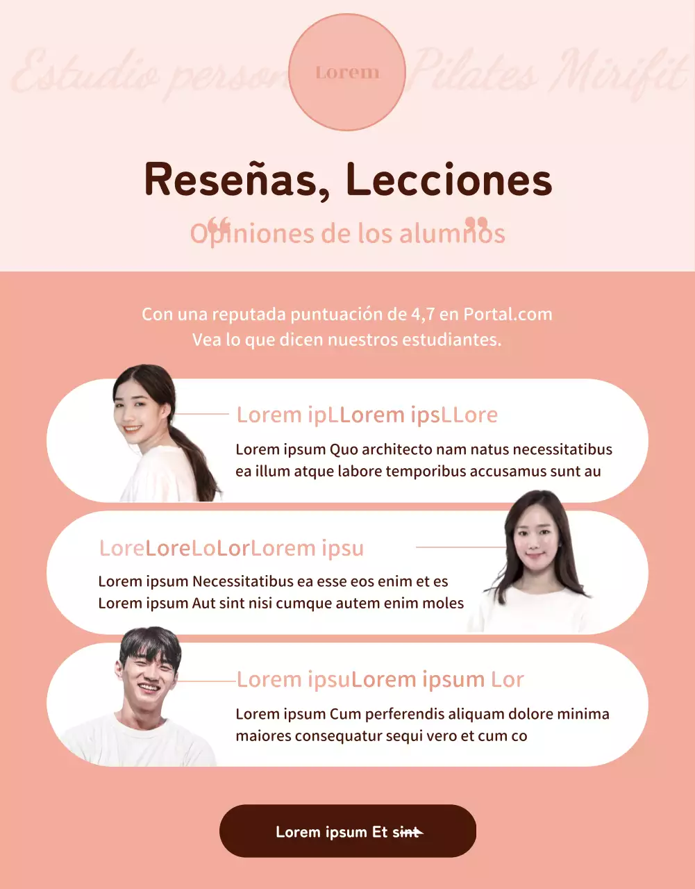 Tema promocional monótono de Pilates con ilustraciones limpias y formas redondeadas