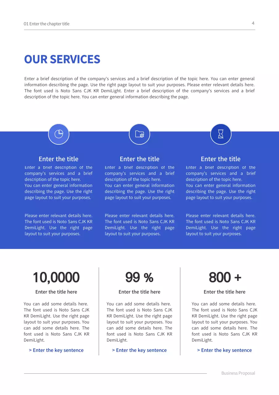 Blue Modern Business Proposal Document