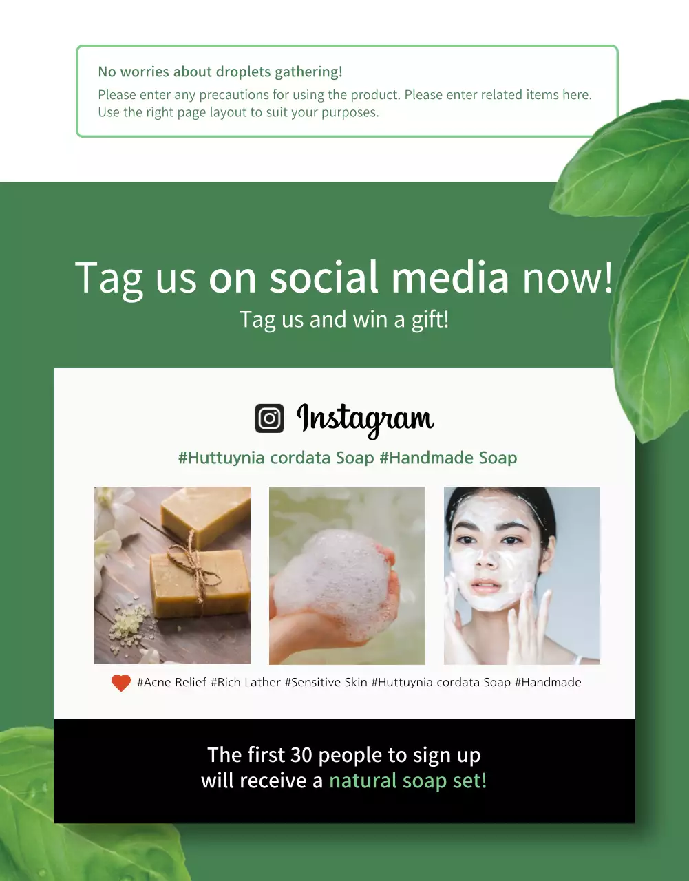 Poster Iklan Sabun Pedesaan Hijau