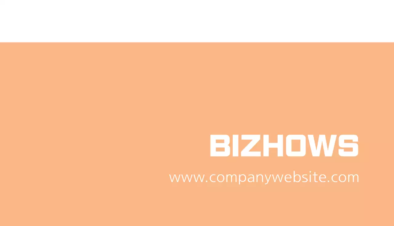 オレンジ シンプル ビジネス 名刺