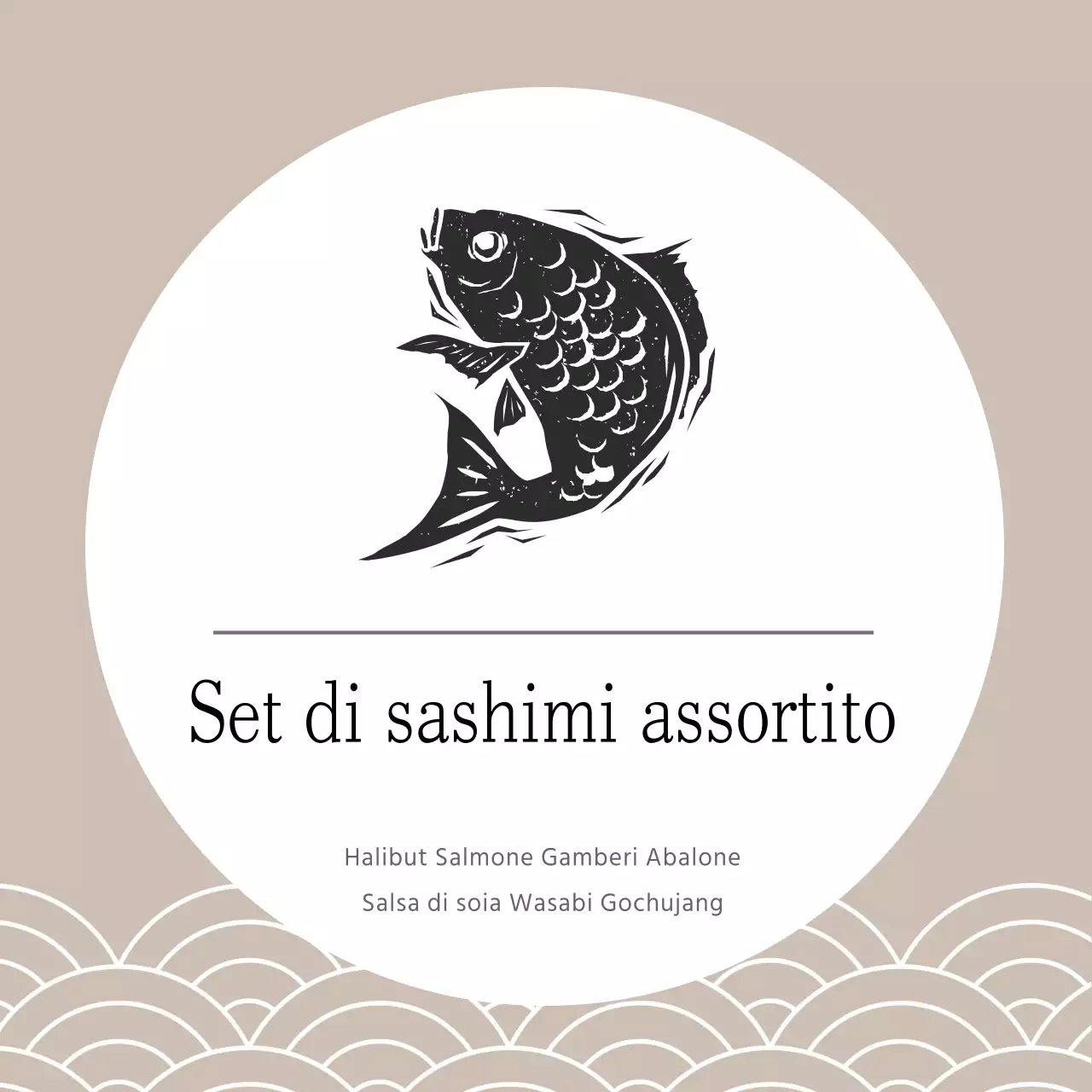 Set di sashimi con assortimento di frutti di mare
