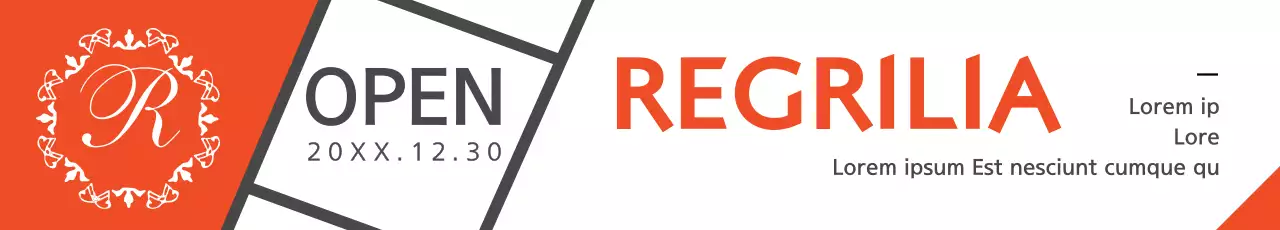 Banner de anúncio de evento moderno laranja