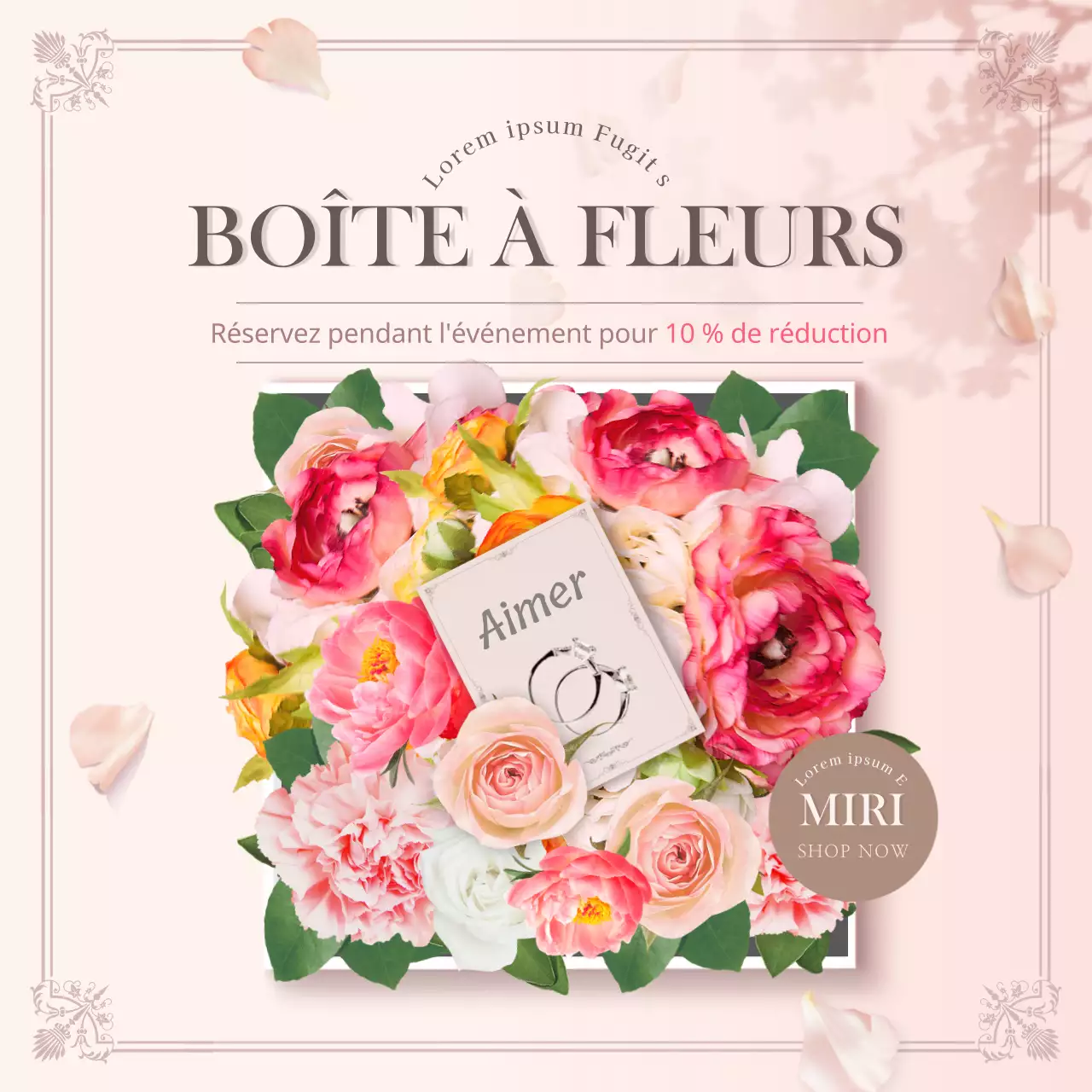 Pink Feminine White Day Flower Box Booking Event