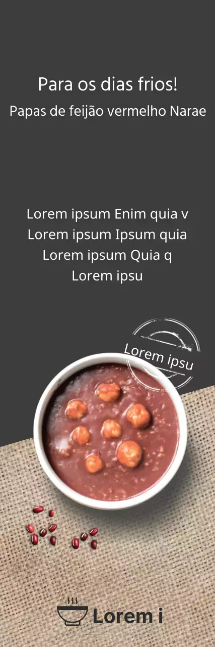 Mingau de feijão vermelho de inverno Evento aberto
