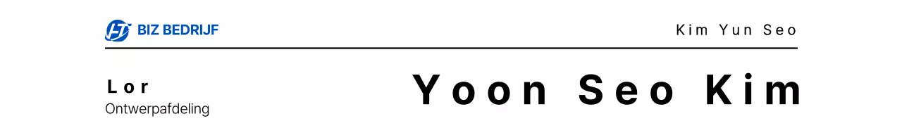 Eenvoudig concept functietitel met marineblauw en zwart logo