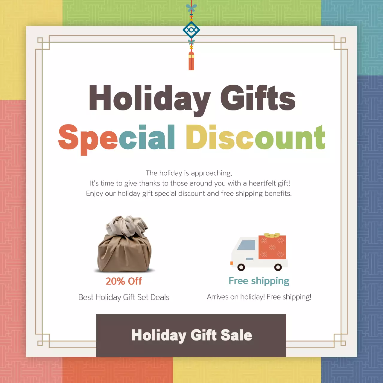 Colorful Traditional Holiday Promotion Instagram Post