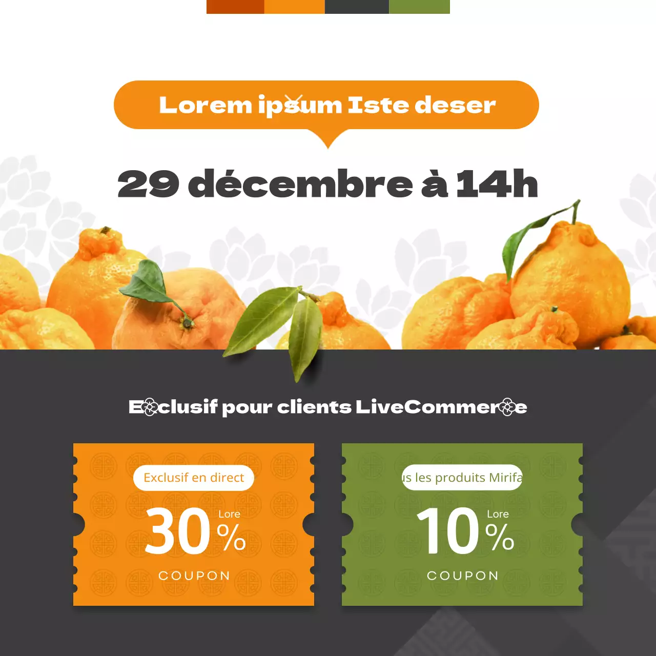 Thème du coffret cadeau Hallabong, concept traditionnel orange pour les fêtes de fin d'année