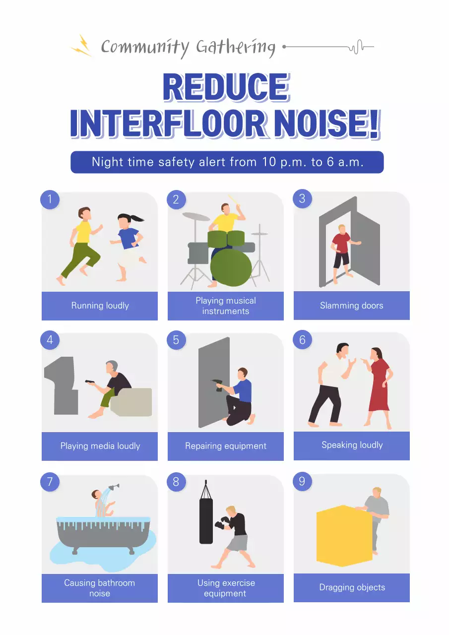 Blue Modern Noise Announcement Poster