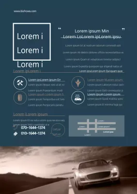 Eenvoudige, marineblauwe flyer voor winkelcentrum