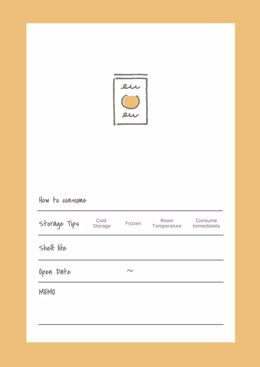 Beige Simple Food Memo Poster