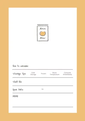 Beige Simple Food Memo Poster