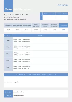 Sjabloon voor eenvoudig blauw en grijs ondernemingsplan