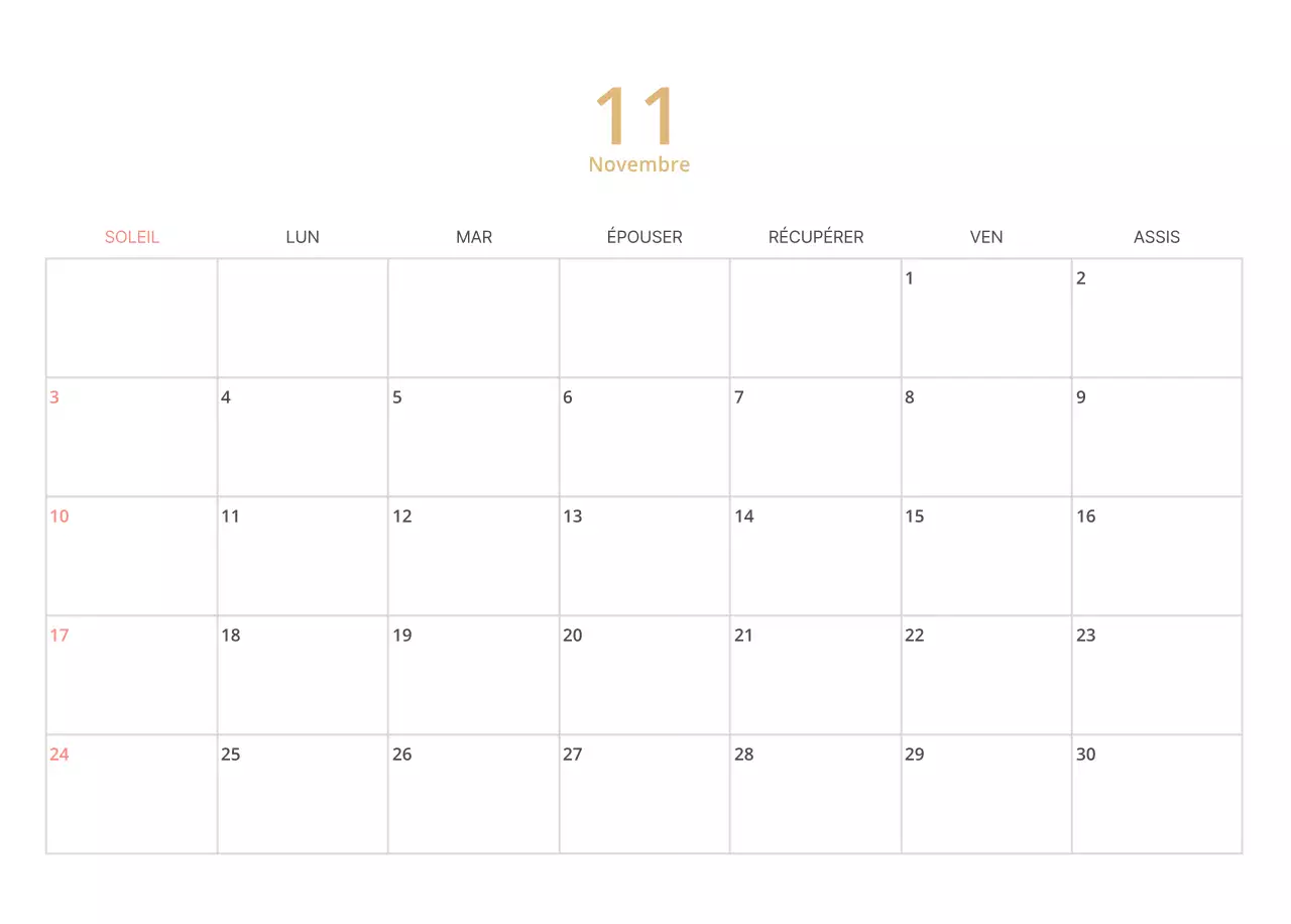 Calendrier illustré multicolore