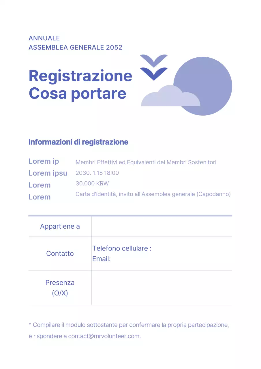 Assemblea generale di Capodanno in blu, giallo e verde