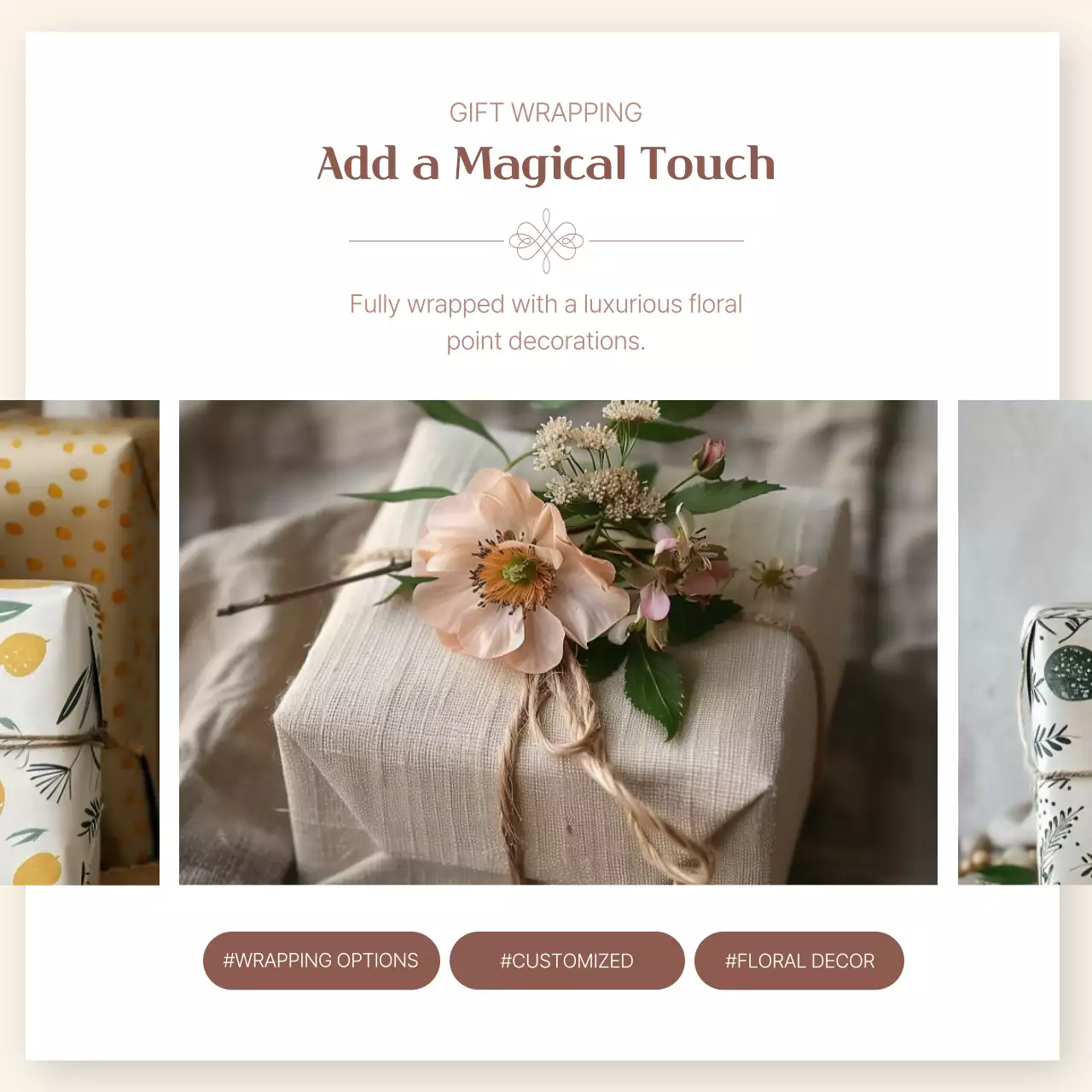 Beige Elegant Gift Promotion Instagram Carousel