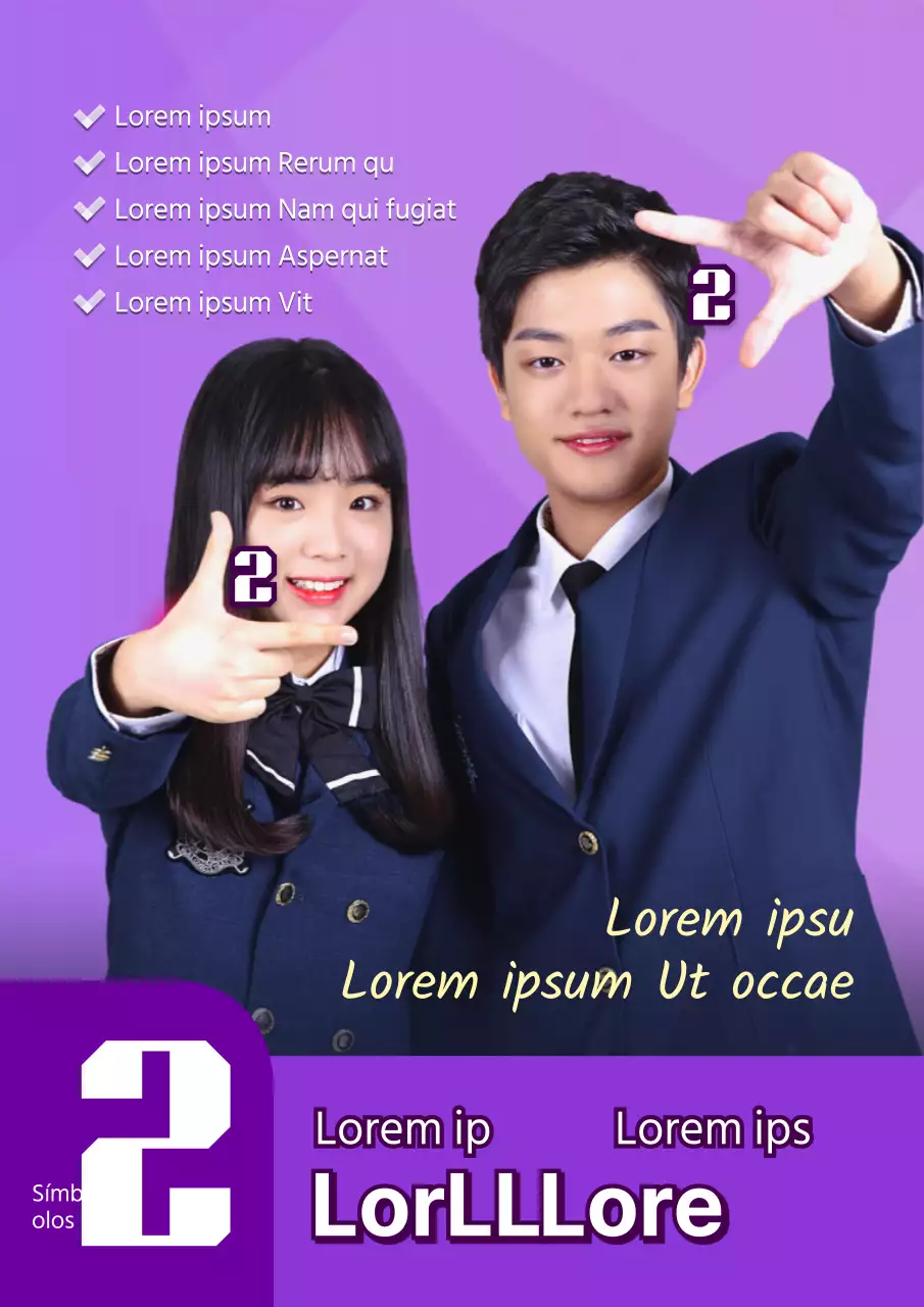 La campaña vicepresidencial del presidente del instituto mixto de tonos morados