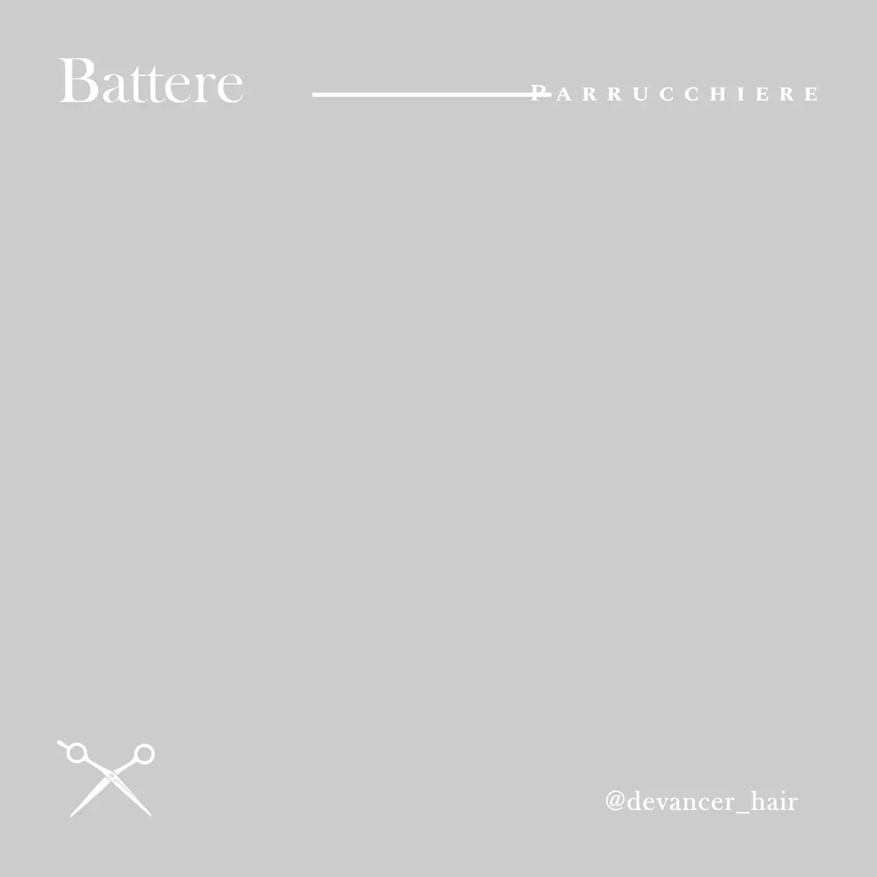 Salone di parrucchiere design con forbici illustrazione in bianco e design semplice