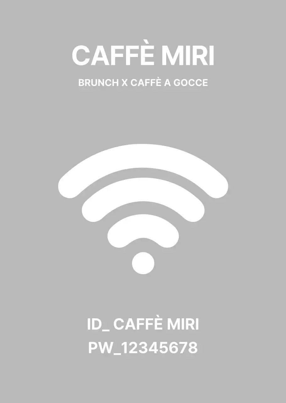 Cartello Wi-Fi dallo stile semplice