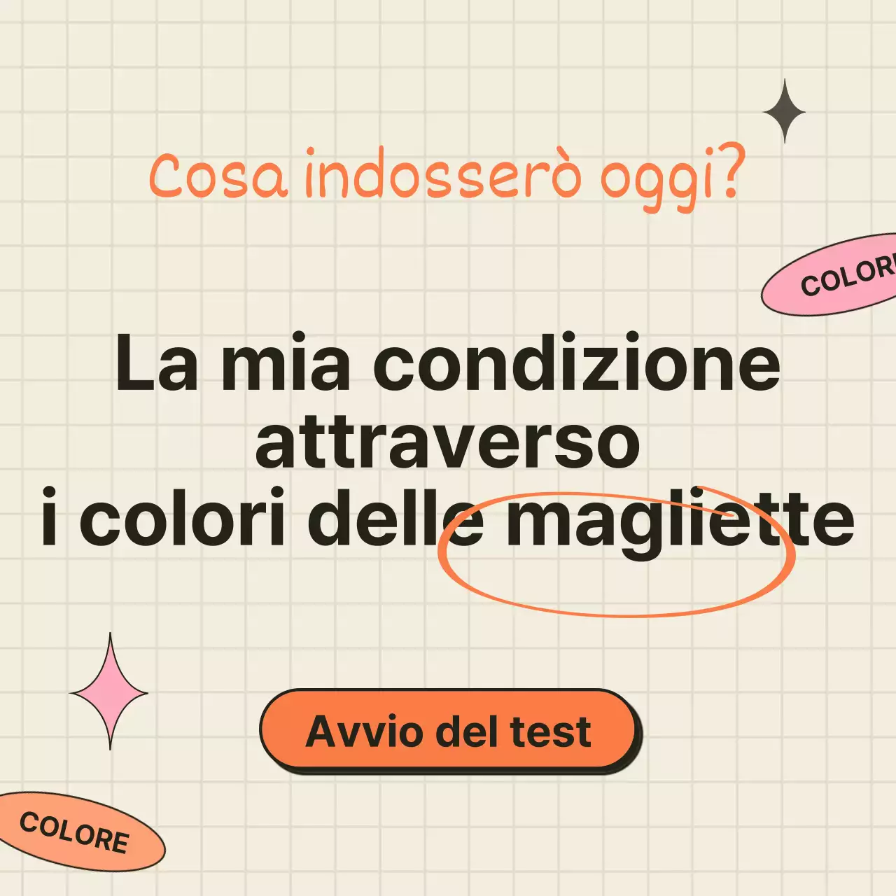 Il test psicologico dei colori delle magliette arancioni e beige