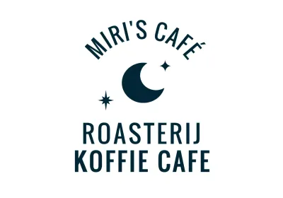 Wit, strak café-logo