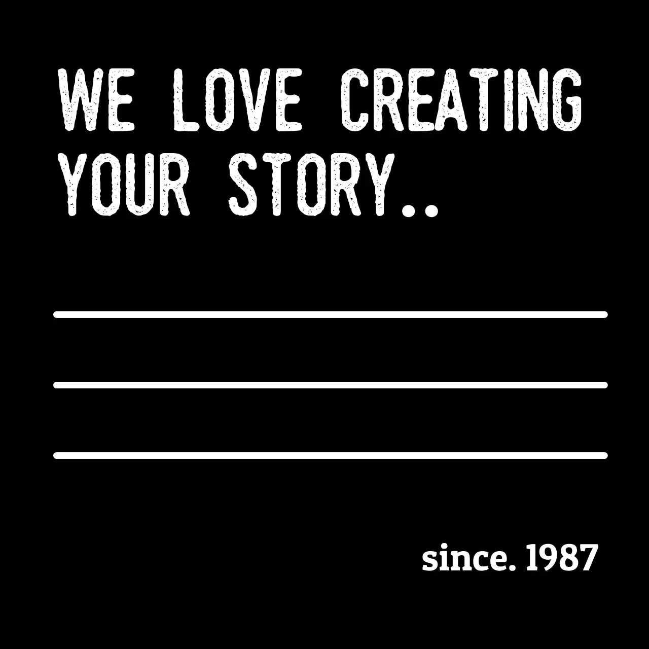 Merchandise sederhana dengan kalimat bahasa Inggris hitam putih dan garis bawah