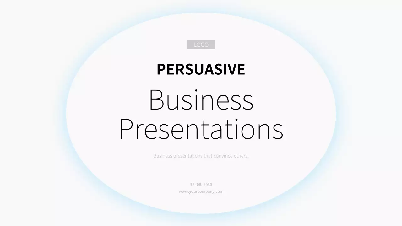 흰색과 하늘색의 미니멀한 비즈니스용 회사소개서