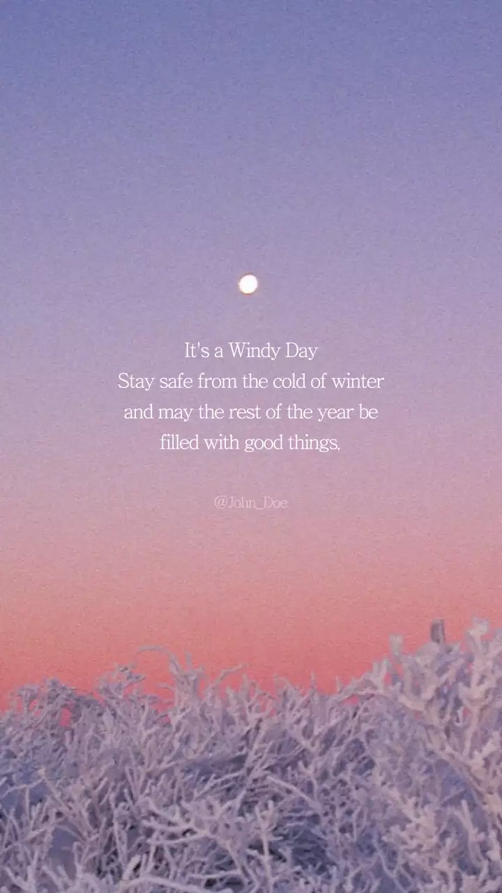 Pink Minimal Winter Greetings Card Instagram Post