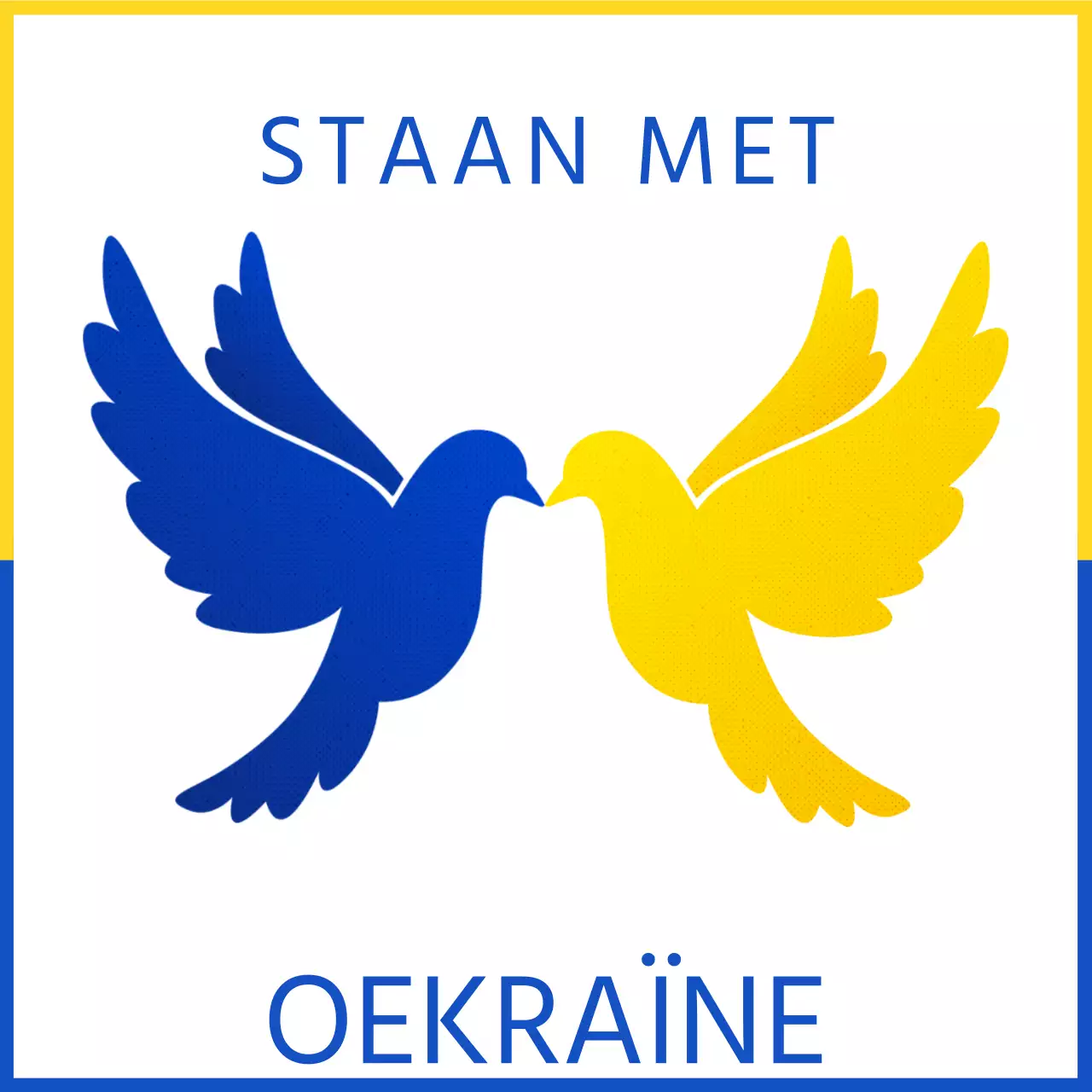 Blauw Geel Vrede Social Media