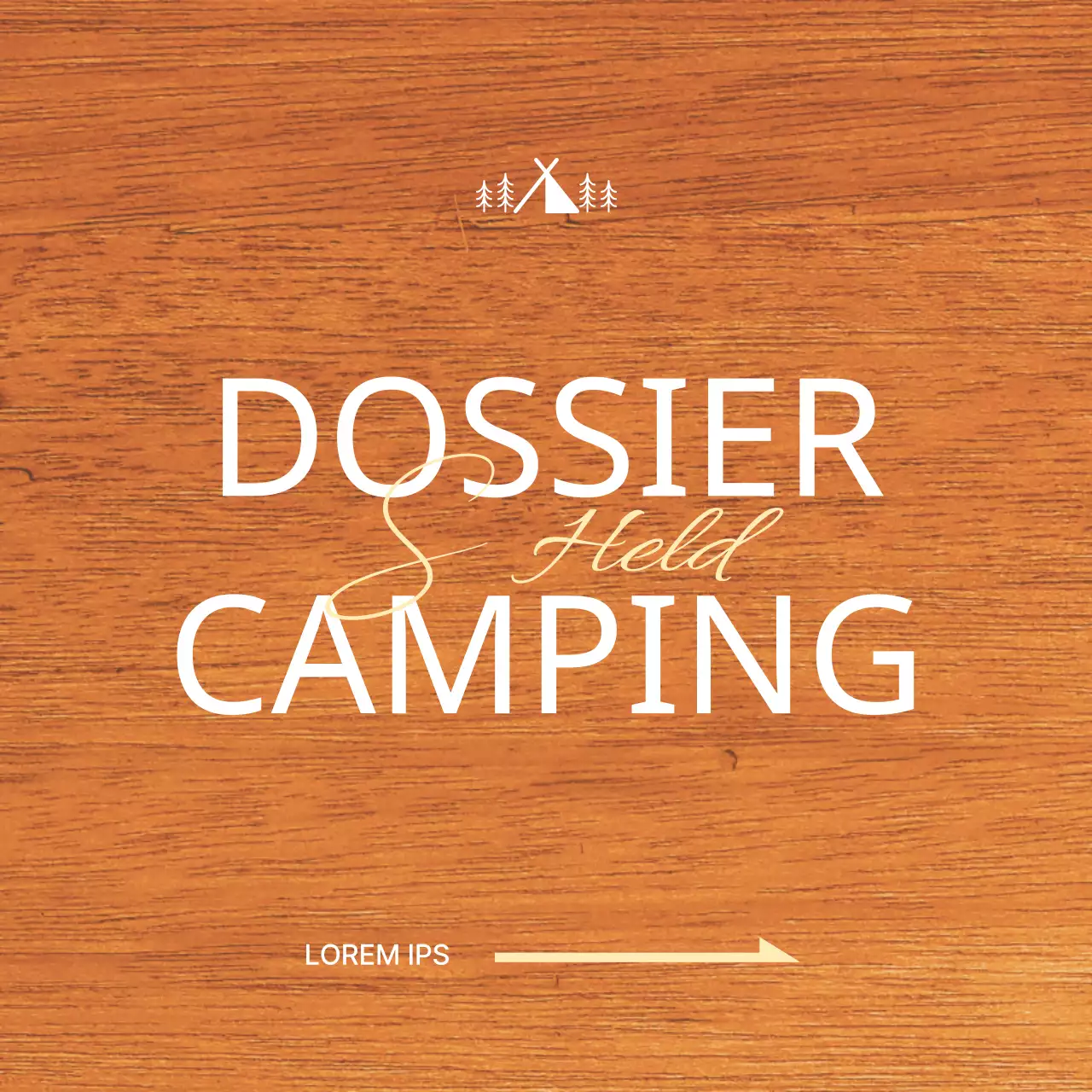 Een locatie voor een campingkantoor met een emotioneel concept met witte en gele campingillustraties