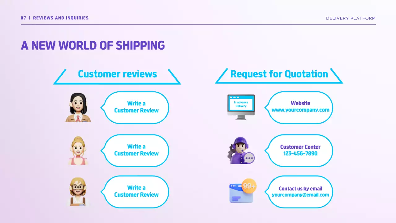 Blue Modern Delivery Promotion Presentation