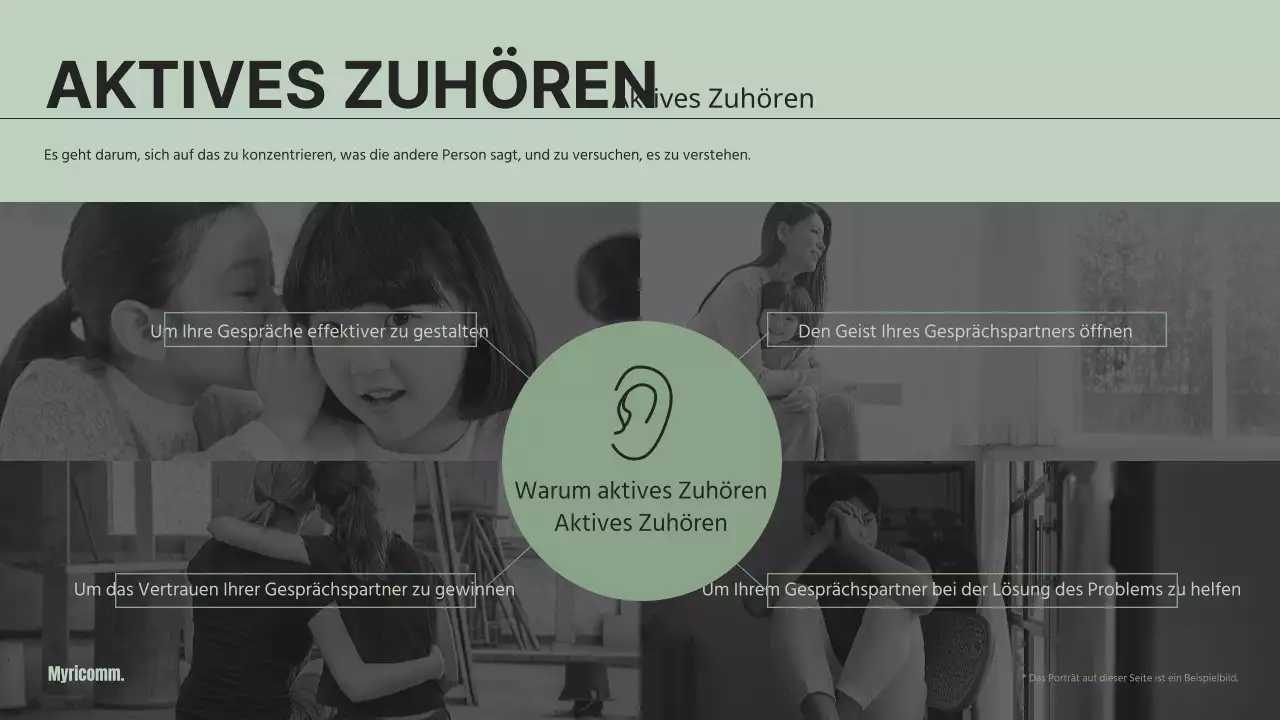 Wirksame Kommunikationsstrategien in grüner Farbe