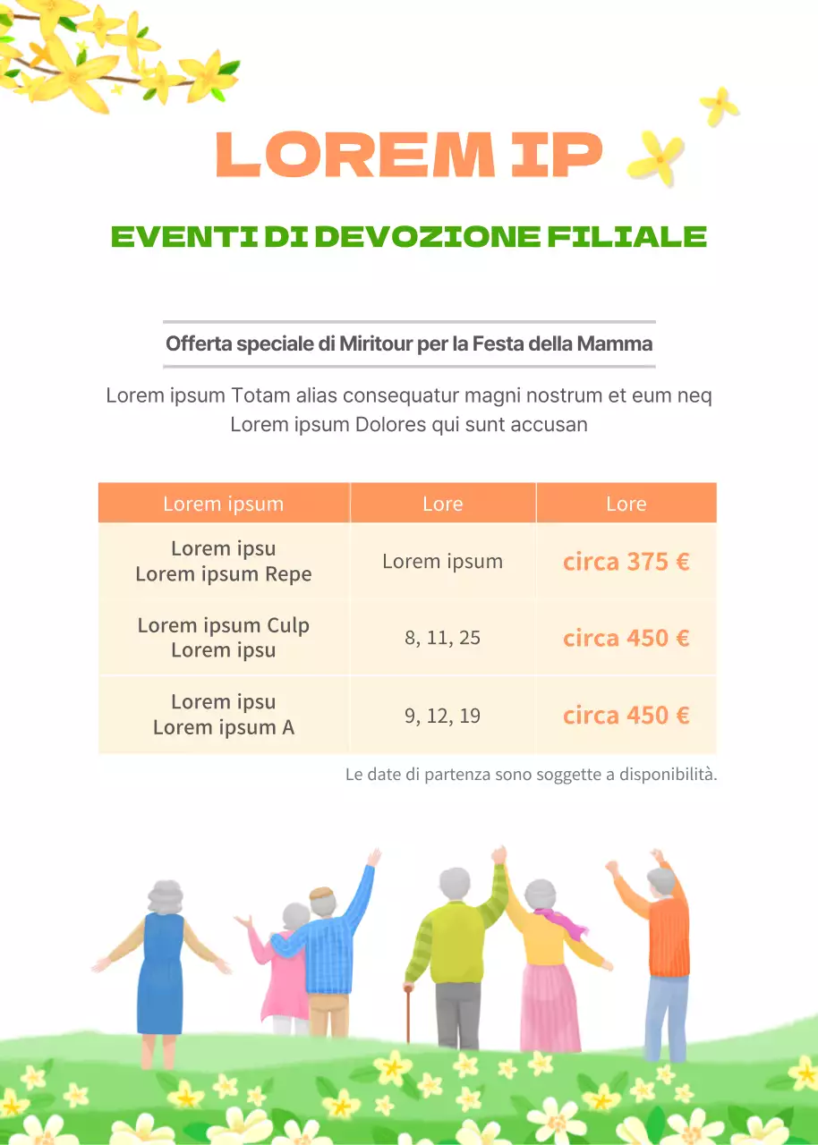 Anteprima delle nostre offerte di viaggio filiale per la Festa della Mamma Viaggio con i genitori