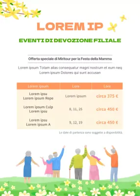 Anteprima delle nostre offerte di viaggio filiale per la Festa della Mamma Viaggio con i genitori