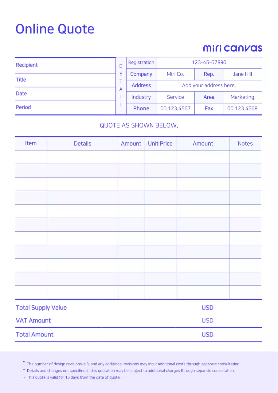 Blue Minimal Quote Document