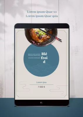 Promouvoir le nouveau menu de nouilles soba