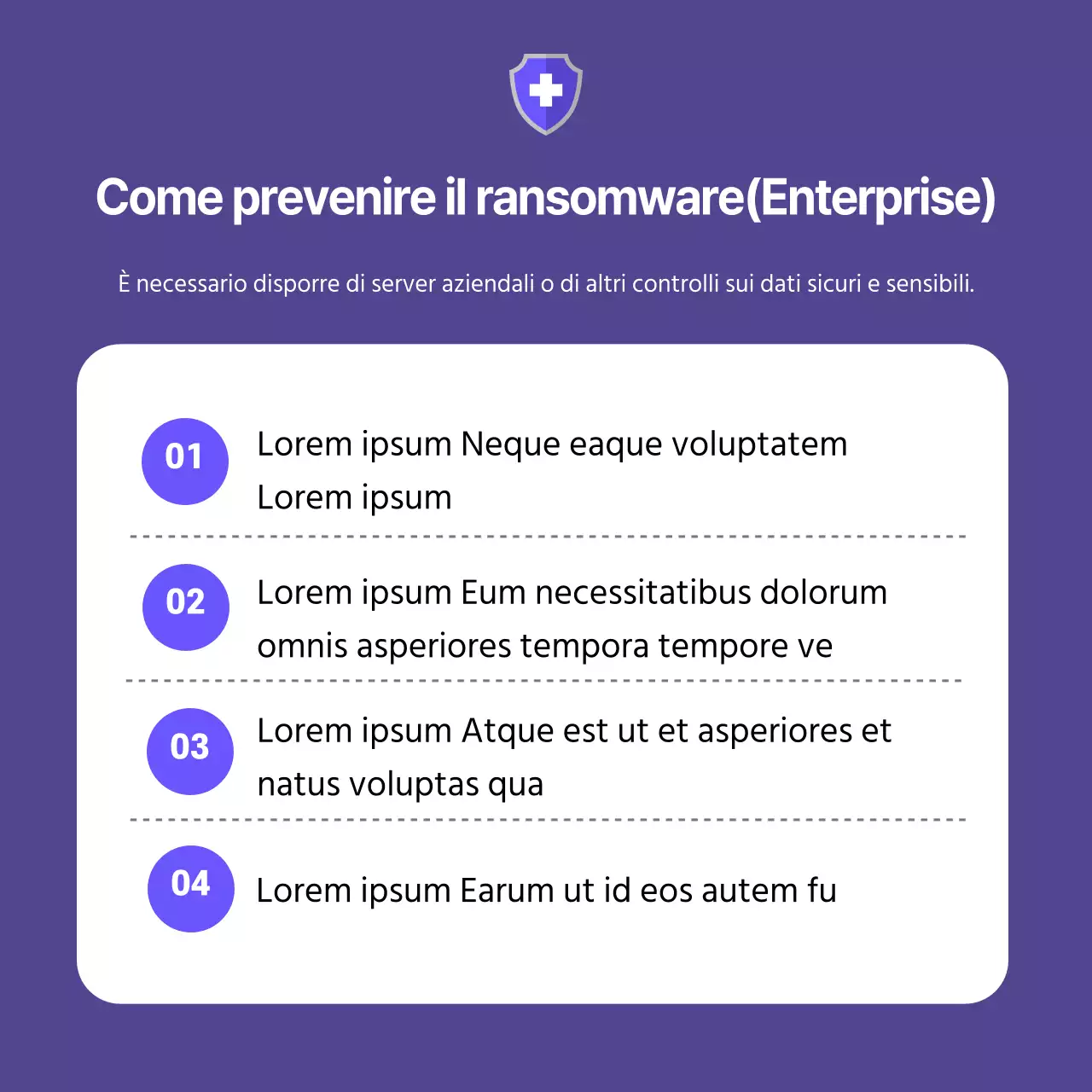 Prevenzione seria del ransomware in blu navy e grigio