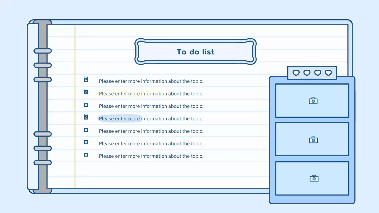 Blue Simple Diary Planner Presentation