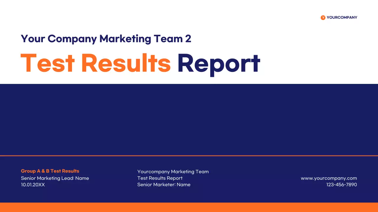Navy Modern Marketing Report Presentation