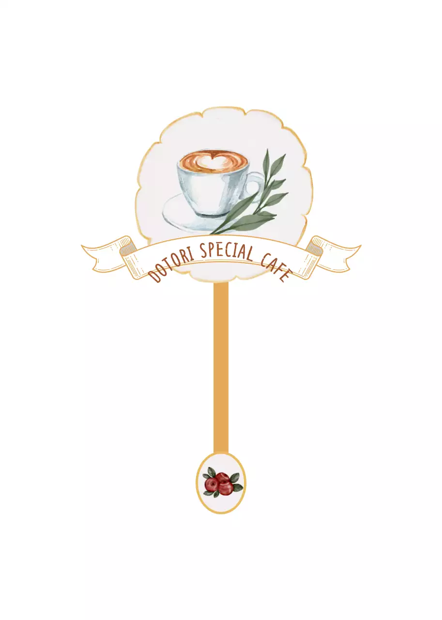 Cafe logo style with an antique concept in soft colors