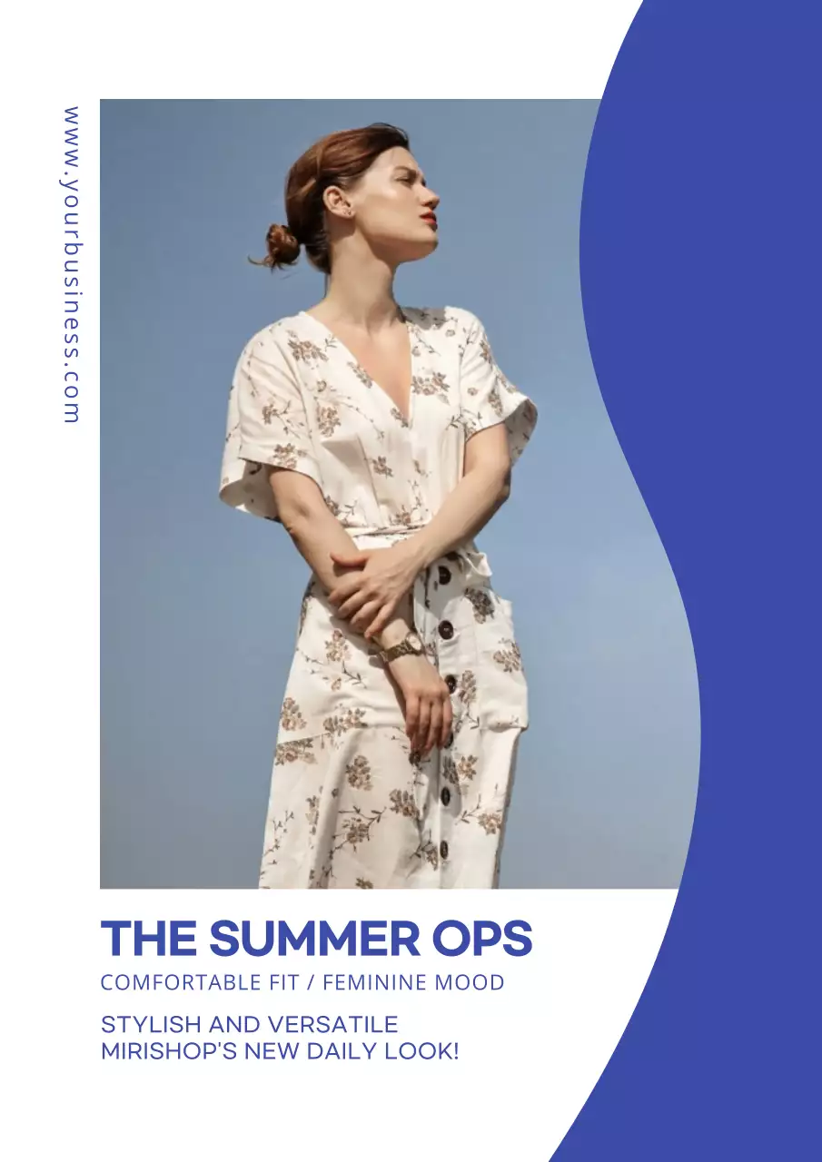 Blue Modern Fashion Promotion Poster