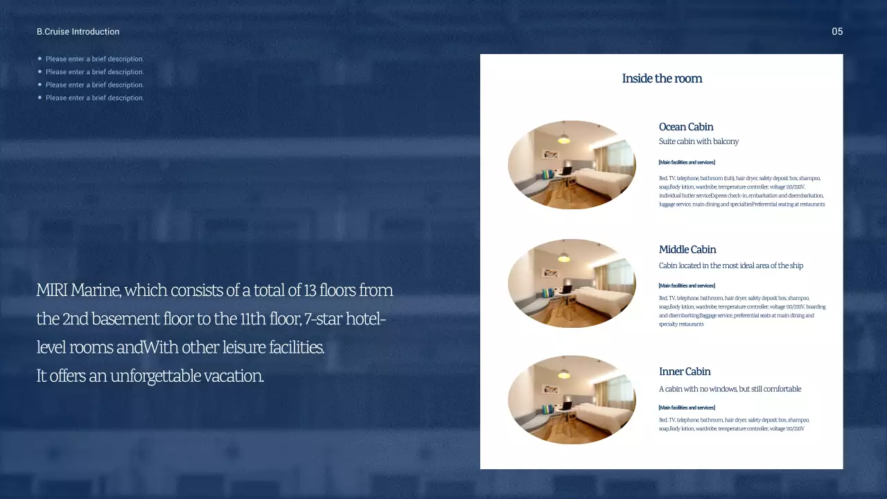 Blue Elegant Cruise Guide Presentation