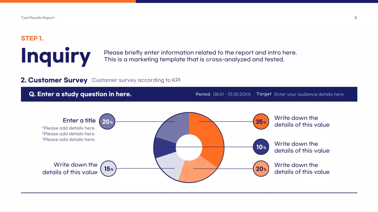 Navy Modern Marketing Report Presentation