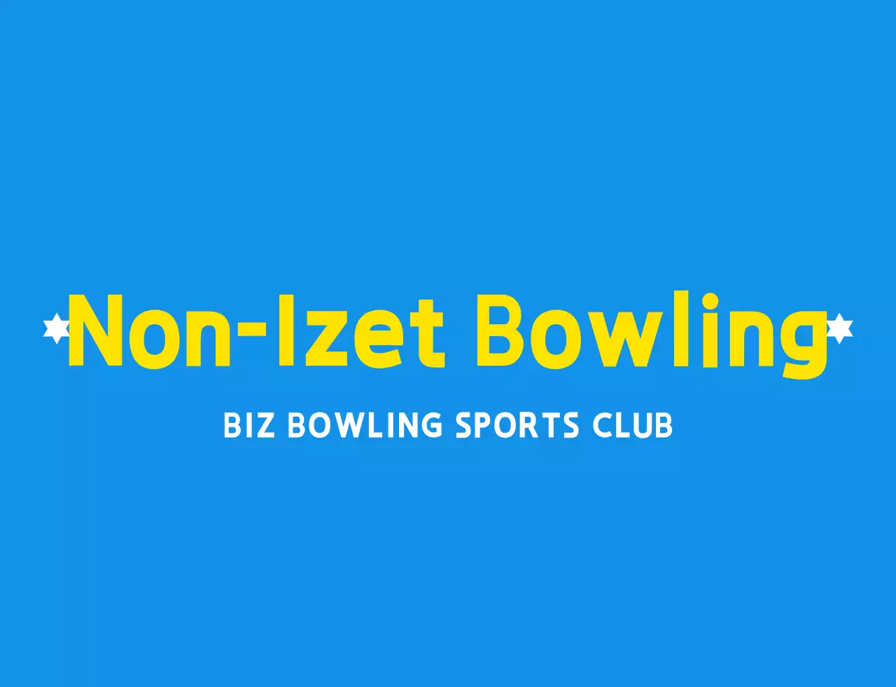 Ilustrasi bowling yang bersih dan logo lambang berwarna biru muda, putih dan kuning, ditata untuk klub olahraga bowling.