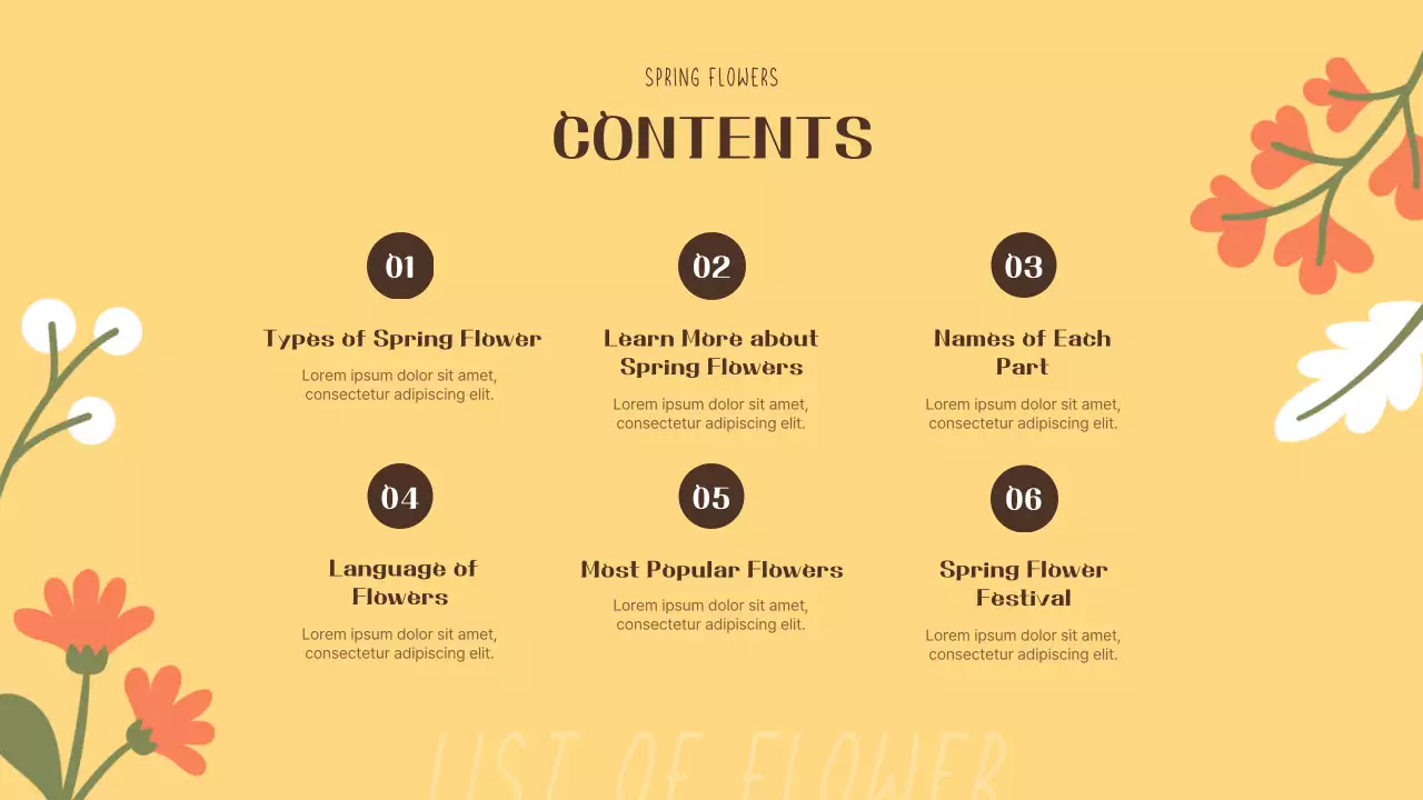 Introducing yellow and orange spring flowers